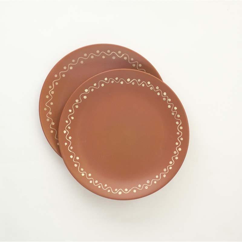 Buy Alpana Ceramic Dinner Plate - Set Of Two Dinner Plate from Vaaree