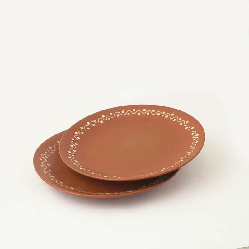 Buy Alpana Ceramic Dinner Plate - Set Of Two Dinner Plate from Vaaree