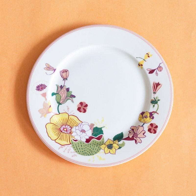 Dinner Plate - Garden Of Eden Fine China Ceramic Dinner Plates - Set Of Six