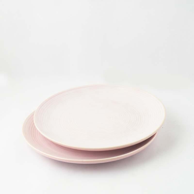 Dinner Plate - Keziah Pink Dinner Plates - Set Of Two