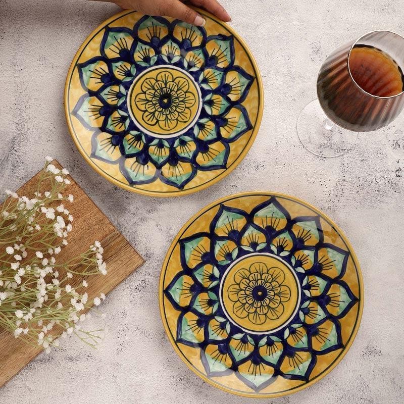 Buy Mindful Mandala Dinner Plate - Set Of Two Dinner Plate from Vaaree