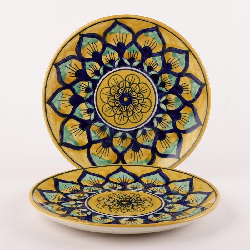 Buy Mindful Mandala Dinner Plate - Set Of Two Dinner Plate from Vaaree