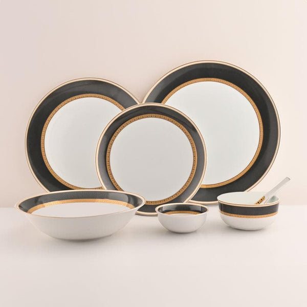 Dinner Set - Black Velvet Dinner Set - 33 Piece Set