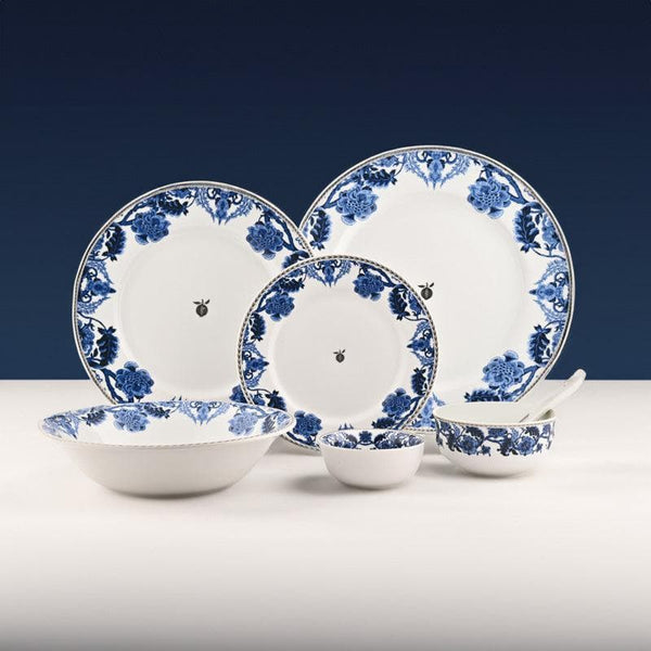 Buy Blue Edelweisis Dinner Set - 33 Piece Set Dinner Set from Vaaree