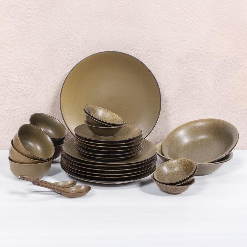 Buy Earthy Glaze Dinner Set - 33 Piece Set Dinner Set from Vaaree