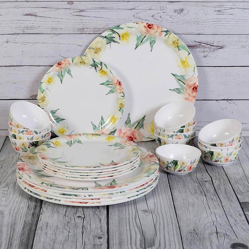 Buy Floro Wrap Dinner Set - 24 Piece Set Dinner Set from Vaaree