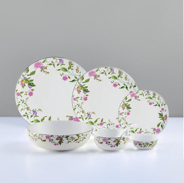 Buy Forever Floral Dinner Set - 33 Piece Set Dinner Set from Vaaree