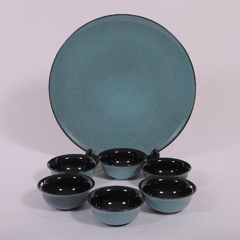 Dinner Set - Jade Green Dinner Set - Seven Piece Set