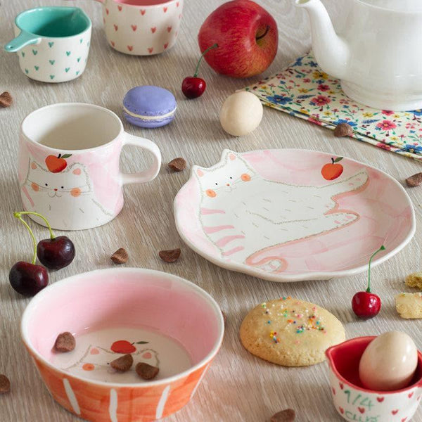 Dinner Set - Lazy Cat Breakfast Set - Three Piece Set