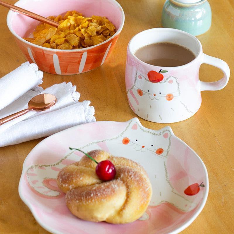 Dinner Set - Lazy Cat Breakfast Set - Three Piece Set