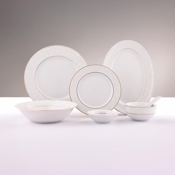 Buy Mangata Gold Dinner Set - 33 Piece Set Dinner Set from Vaaree