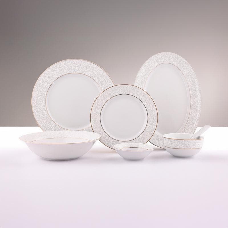 Buy Mangata Gold Dinner Set - 33 Piece Set Dinner Set from Vaaree