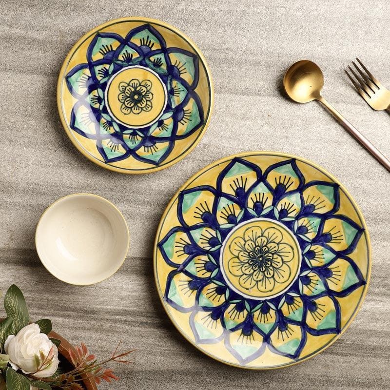 Buy Mindful Mandala Dinner Set - Six Piece Set Dinner Set from Vaaree