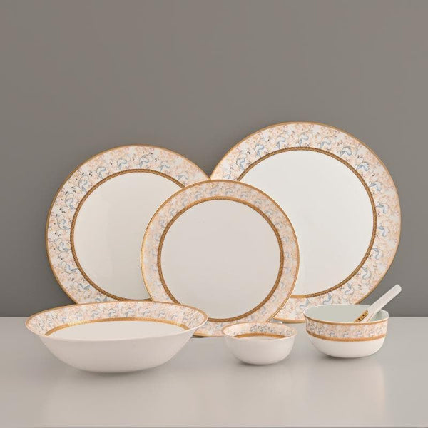 Buy Spectrum Gold Dinner Set - 33 Piece Set Dinner Set from Vaaree