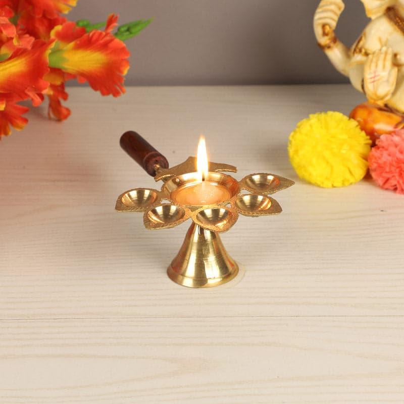 Buy Brass Panch Aarti Diyas from Vaaree