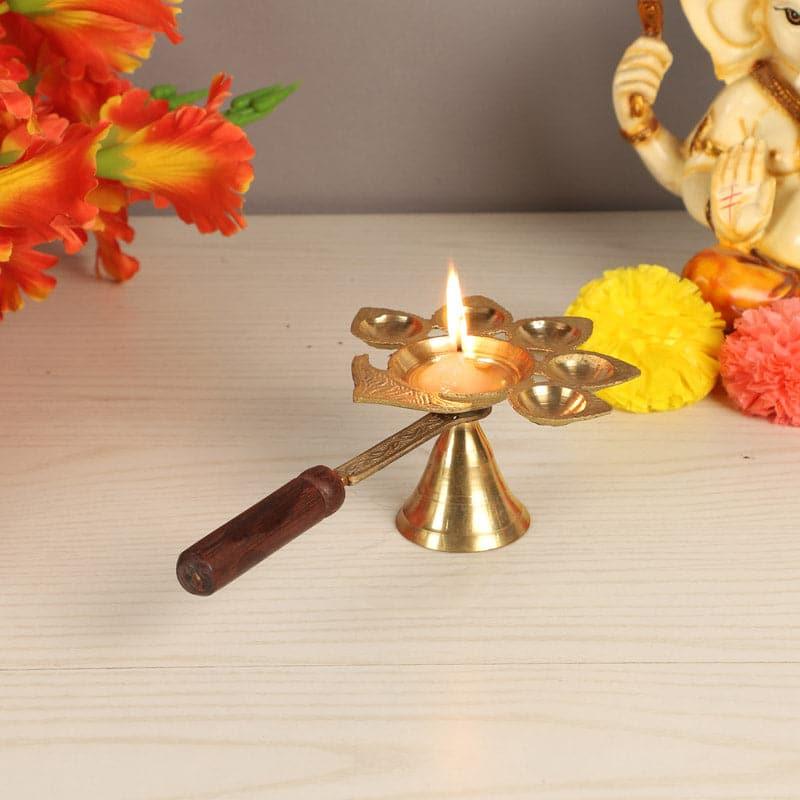 Buy Brass Panch Aarti Diyas from Vaaree