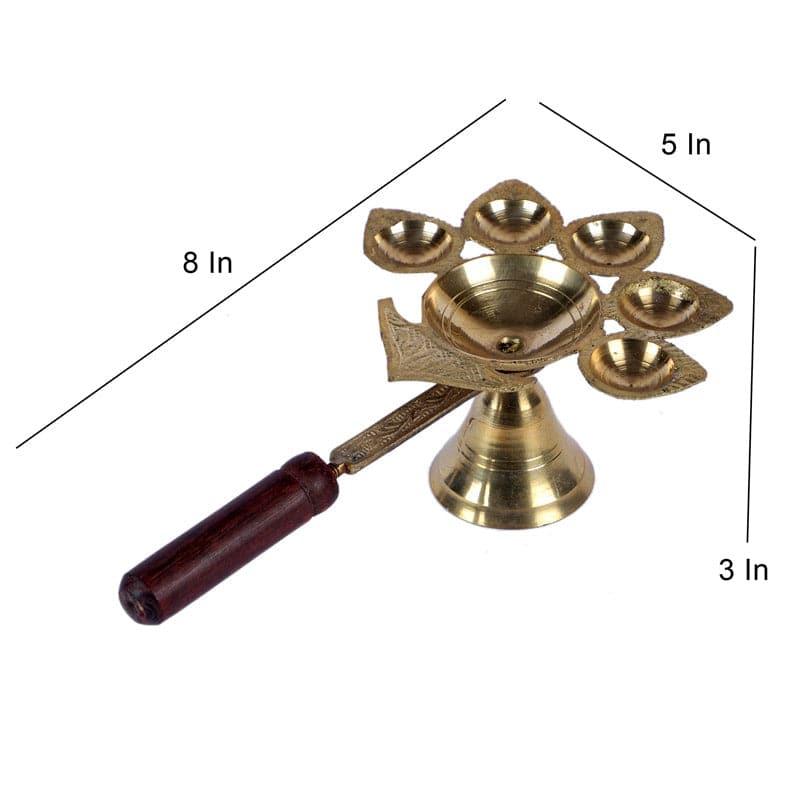 Buy Brass Panch Aarti Diyas from Vaaree