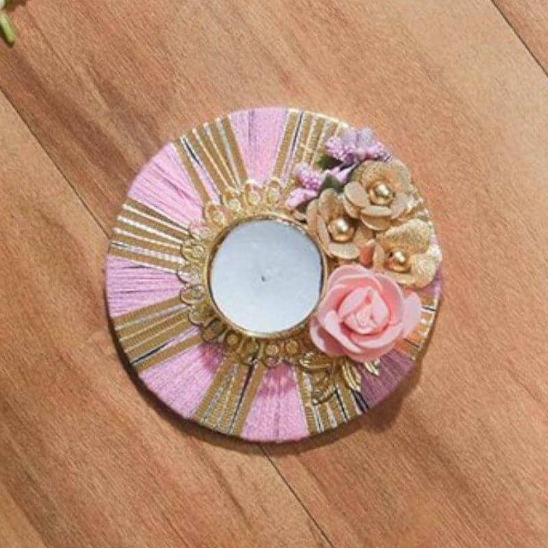 Buy Chakra Shimmer Festive Diya (Pink) - Set Of Two Diyas from Vaaree