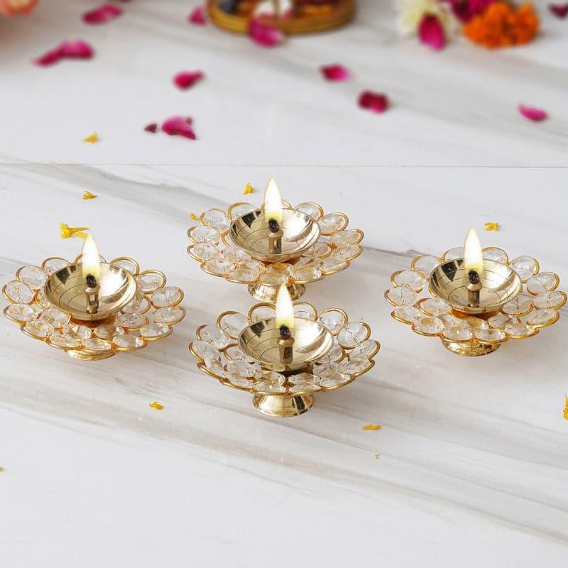 Buy Chandana Crystal Diya - Set Of Four Diyas from Vaaree