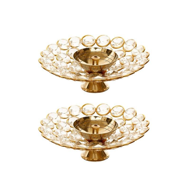 Buy Chandana Crystal Diya - Set Of Two Diyas from Vaaree