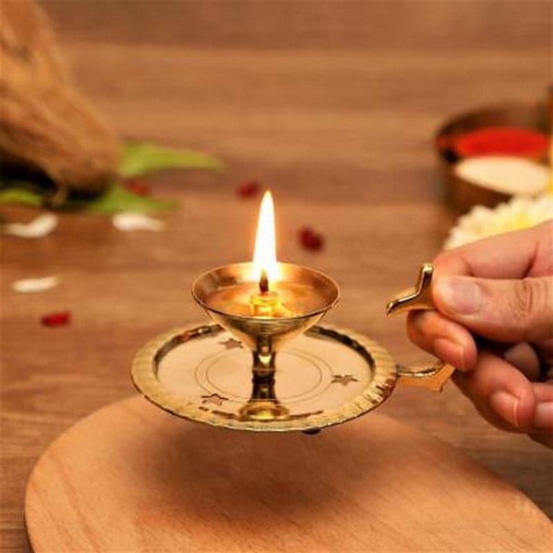 Buy Dalaja Brass Diya - Large Diyas from Vaaree