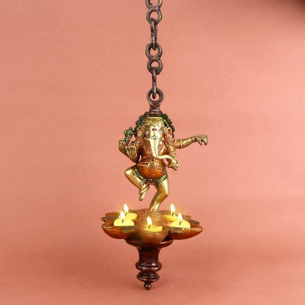 Buy Dancing Ganesh Hanging Brass Diya Diyas from Vaaree