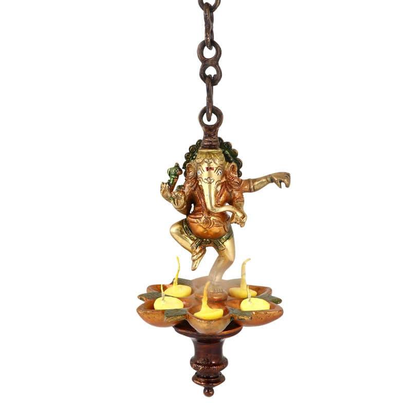 Buy Dancing Ganesh Hanging Brass Diya Diyas from Vaaree