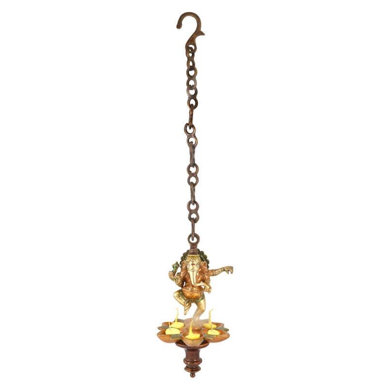 Buy Dancing Ganesh Hanging Brass Diya Diyas from Vaaree