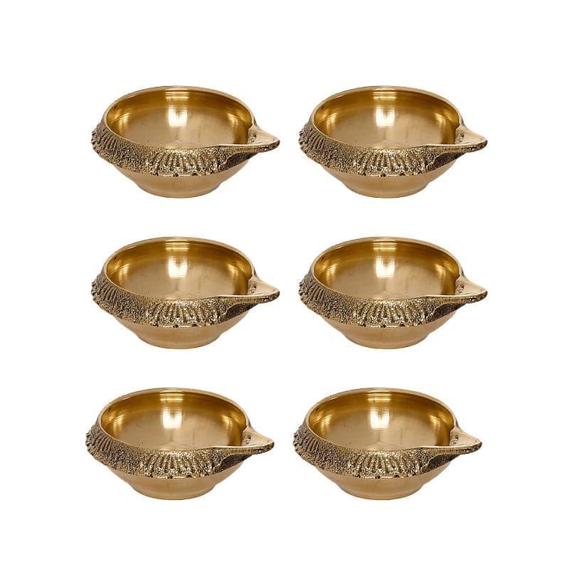 Buy Dritha Brass Diya - Set Of Six Diyas from Vaaree