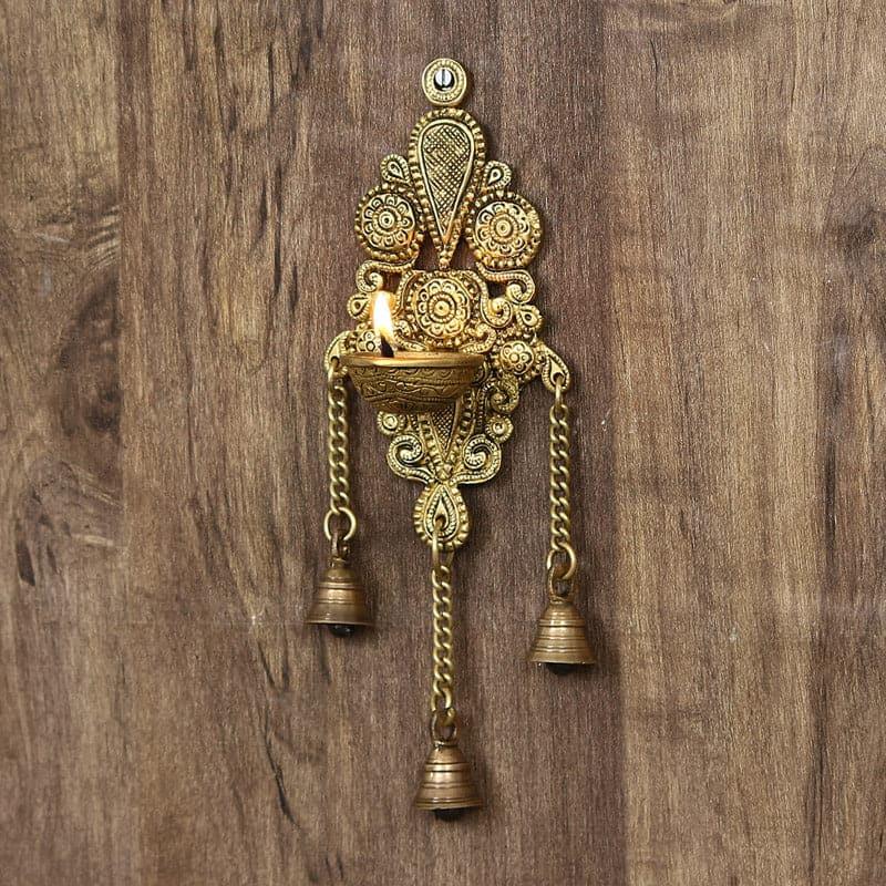 Buy Ethnic Decorative Diya With Bells Wall Hanging Diyas from Vaaree