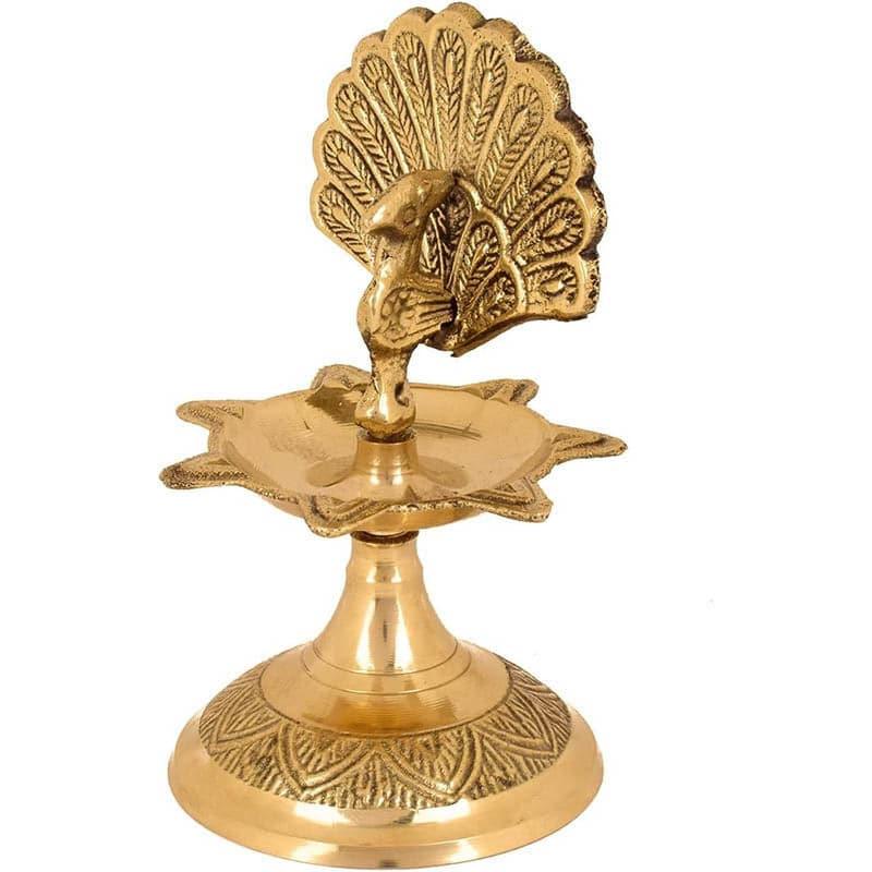 Buy Flying Mayoor Brass Diya Diyas from Vaaree