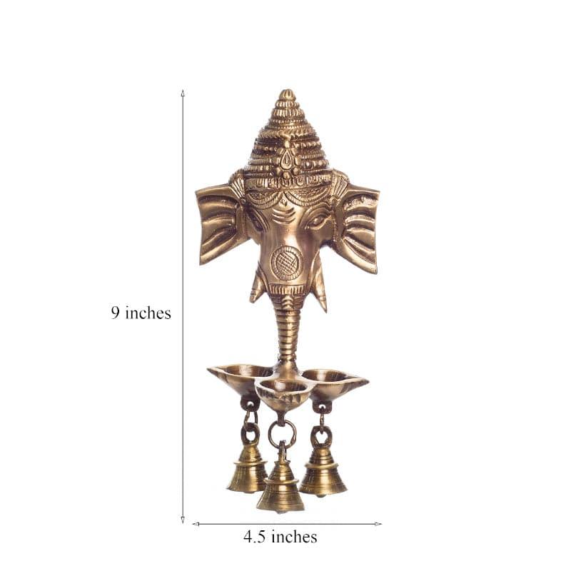 Buy Ganesha Deepak Diya With Bell Wall Hanging Diyas from Vaaree