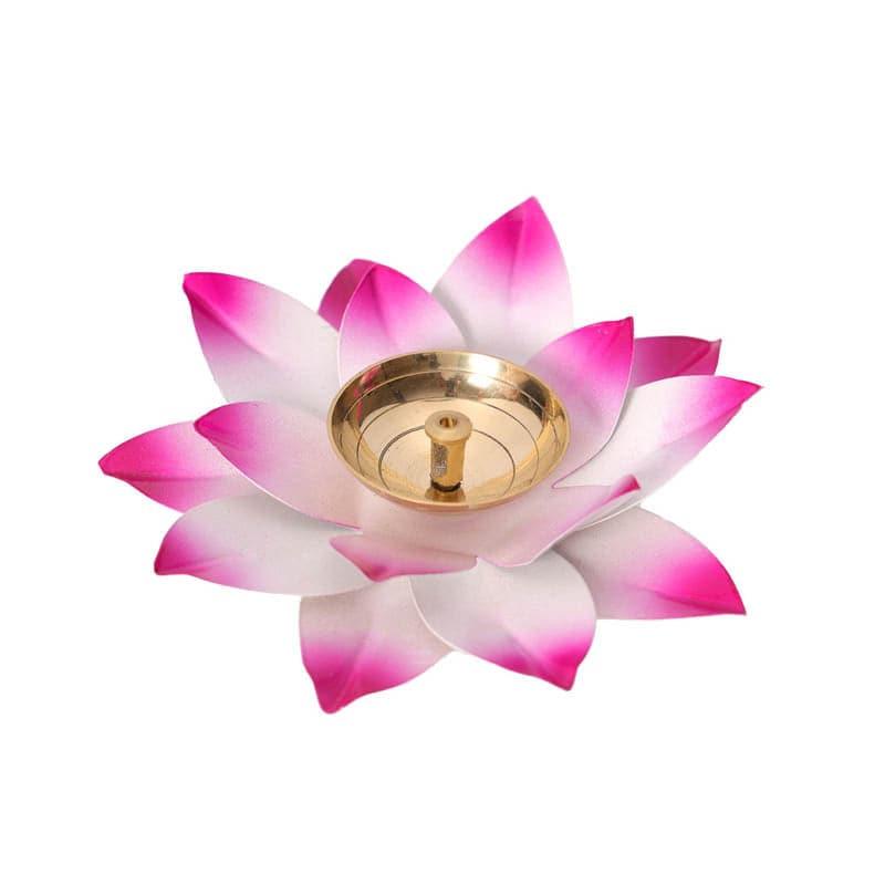 Diyas - Lotus Diyas (Pink & Yellow) - Set Of Two