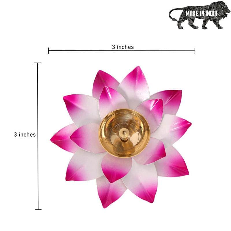 Buy Lotus Diyas (Pink & Yellow) - Set Of Two Diyas from Vaaree