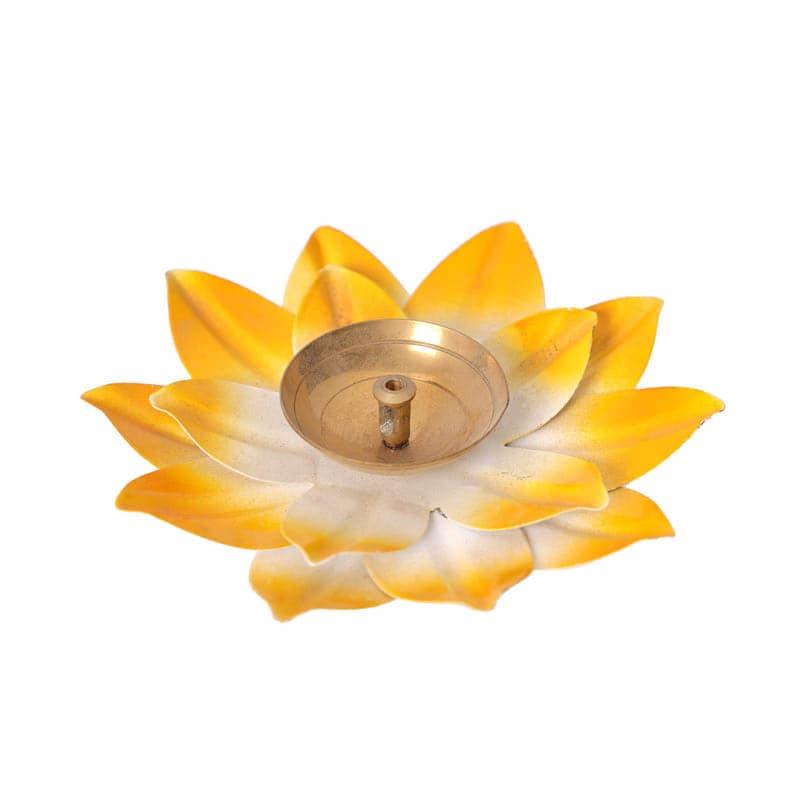 Buy Lotus Diyas (Red & Yellow) - Set Of Two Diyas from Vaaree