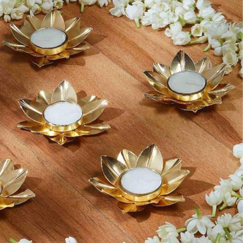 Buy Diyas - Lotus Grand Festive Diya - Set Of Four at Vaaree online