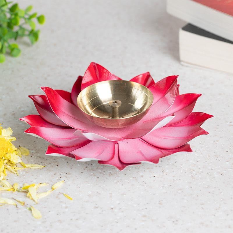 Buy Lotus Kuber Diya - Pink Diyas from Vaaree