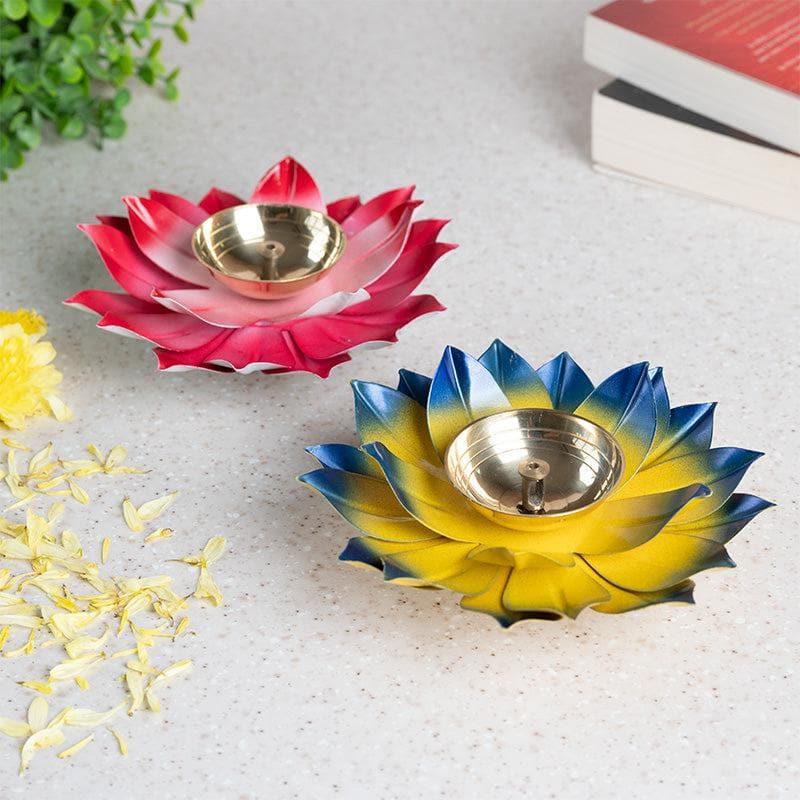 Buy Lotus Kuber Diya - Set Of Two Diyas from Vaaree