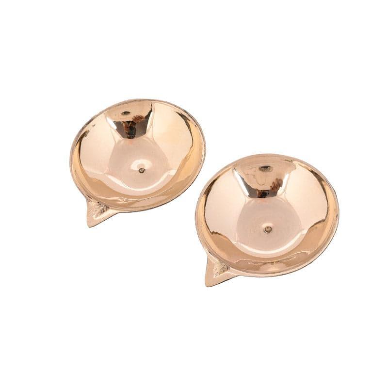 Buy Makar Brass Diya - Set Of Two Diyas from Vaaree