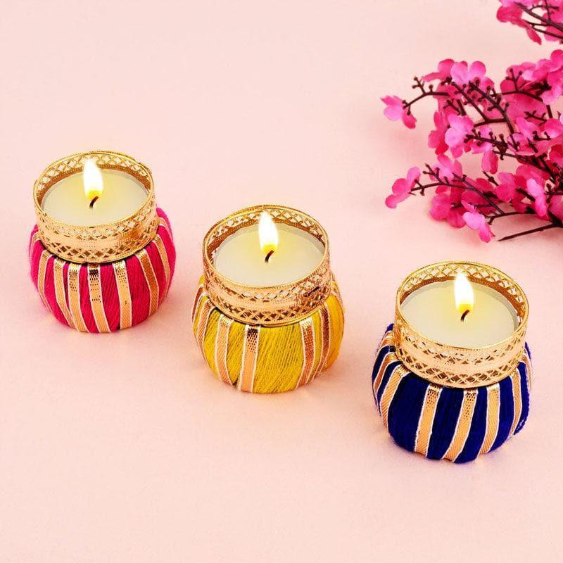 Buy Matka Metal Tealight Candle Holder Diyas from Vaaree