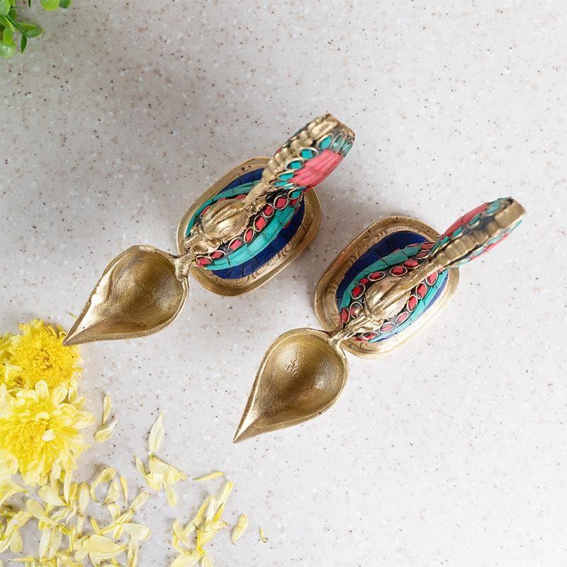 Buy Mayoor Mukh Diya - Set Of Two Diyas from Vaaree