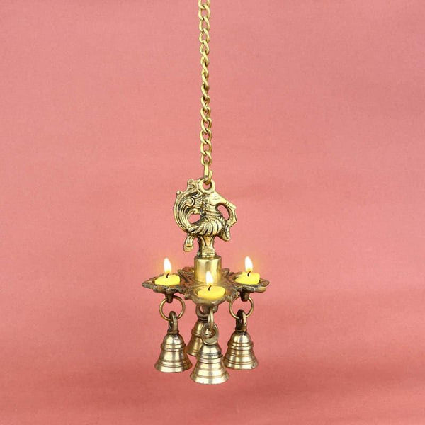 Buy Peacock Hanging Brass Diya Diyas from Vaaree