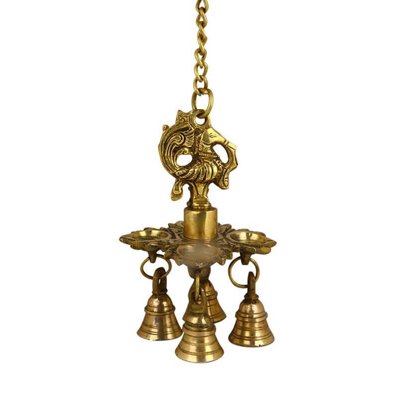 Buy Peacock Hanging Brass Diya Diyas from Vaaree