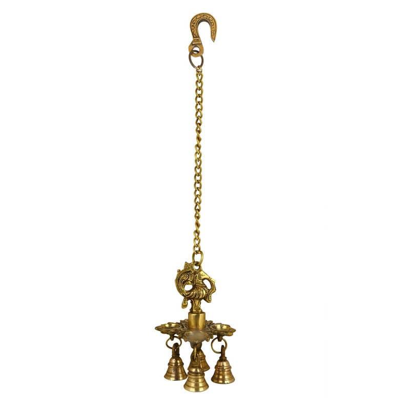 Buy Peacock Hanging Brass Diya Diyas from Vaaree