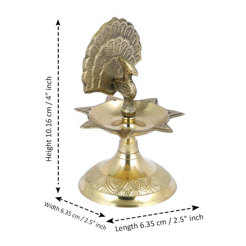 Buy Peacock Plume Oil Lamp Diyas from Vaaree