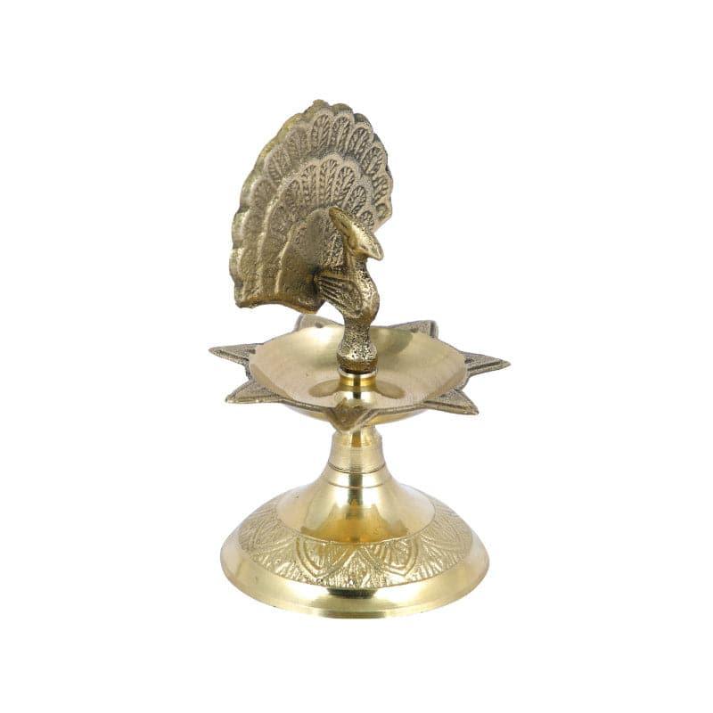 Buy Peacock Plume Oil Lamp Diyas from Vaaree