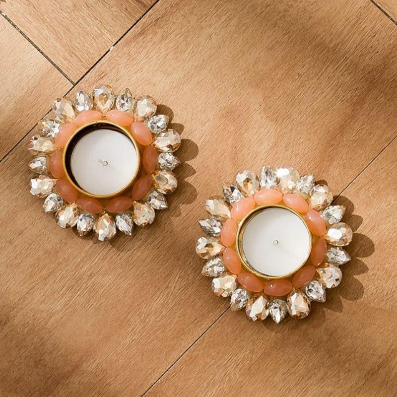 Buy Pearl Bliss Festive Diya - Set Of Two Diyas from Vaaree