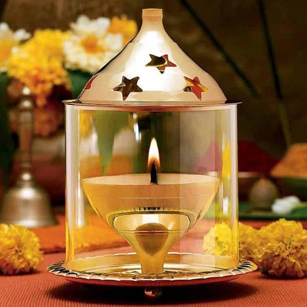Buy Diyas - Prasathi Glass Ankhad Diya at Vaaree online