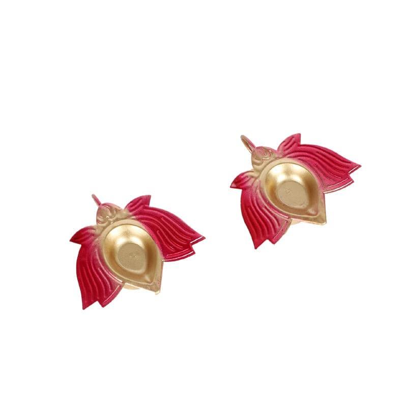 Buy Red Pushkar Tealight Holder - Set Of Two Diyas from Vaaree