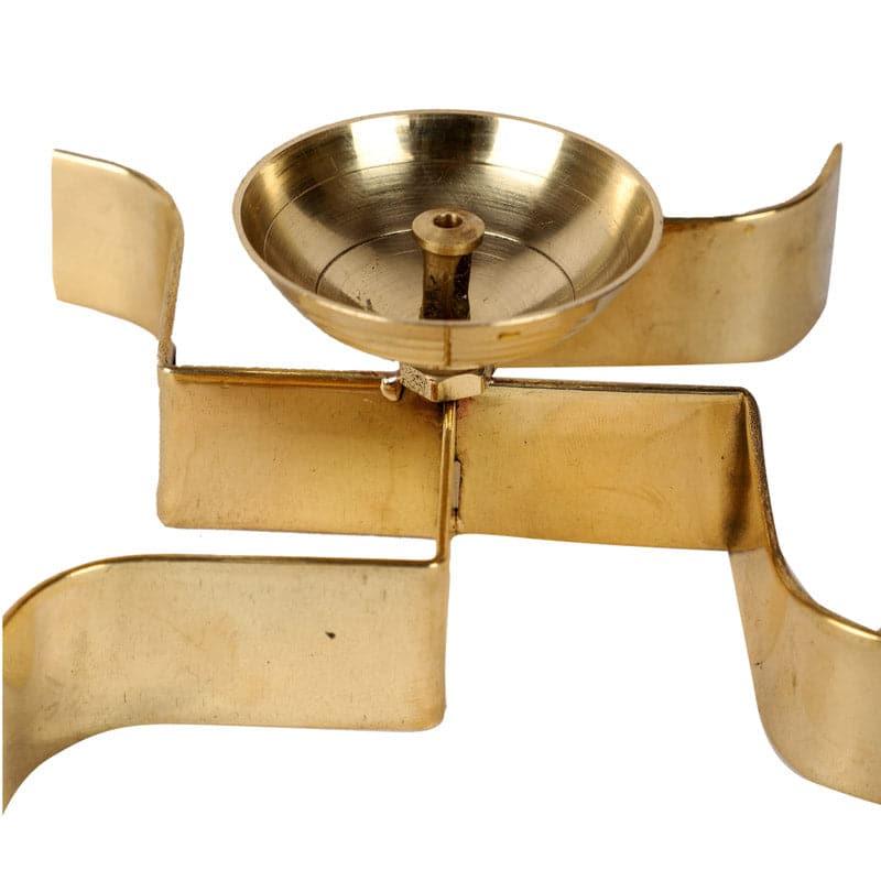 Buy Sathiya Brass Akhand Diya - Set Of Two Diyas from Vaaree